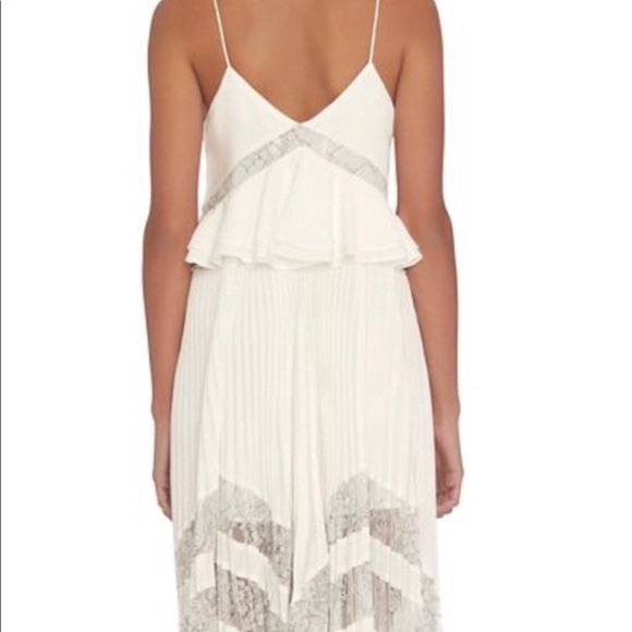 self portrait amelia pleated lace dress